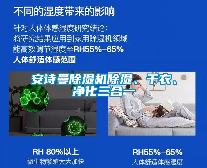 安詩曼除濕機除濕、干衣、凈化三合一
