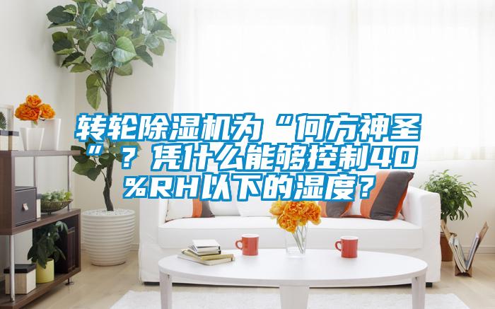 轉(zhuǎn)輪除濕機(jī)為“何方神圣”？憑什么能夠控制40%RH以下的濕度？