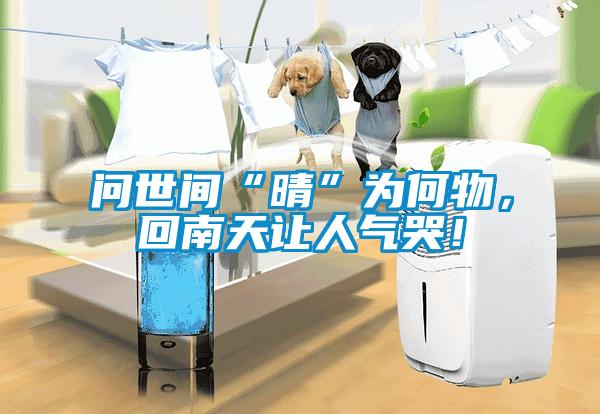問世間“晴”為何物，回南天讓人氣哭！