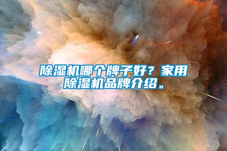除濕機哪個牌子好？家用除濕機品牌介紹。