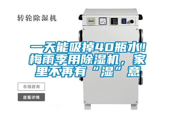 一天能吸掉40瓶水！梅雨季用除濕機(jī)，家里不再有“濕”意
