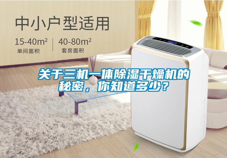 關于三機一體除濕干燥機的秘密，你知道多少？