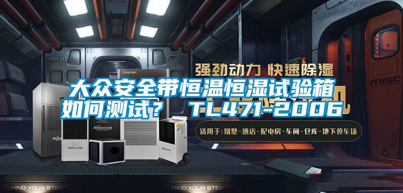 大眾安全帶恒溫恒濕試驗(yàn)箱如何測(cè)試？ TL471-2006