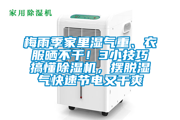 梅雨季家里濕氣重、衣服曬不干！3小技巧搞懂除濕機(jī)，擺脫濕氣快速節(jié)電又干爽