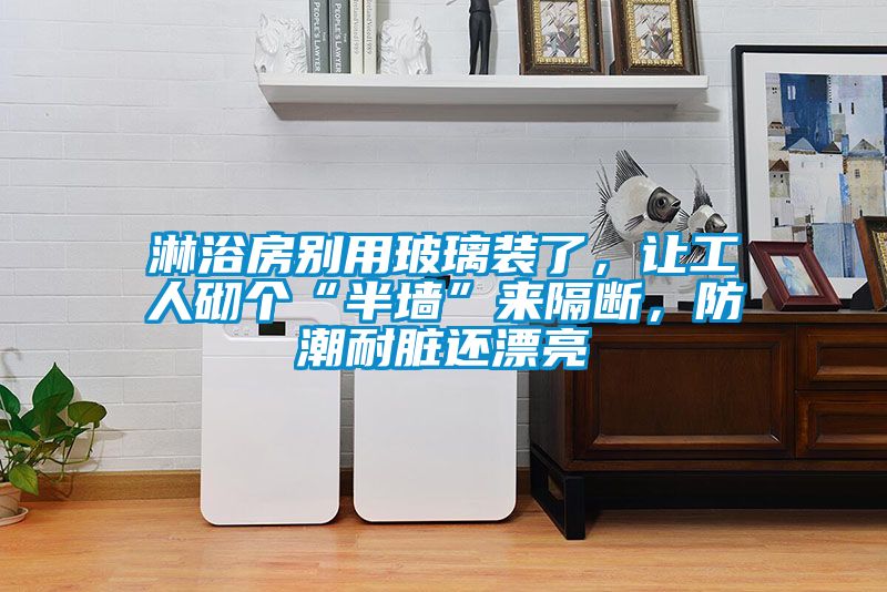淋浴房別用玻璃裝了，讓工人砌個“半墻”來隔斷，防潮耐臟還漂亮