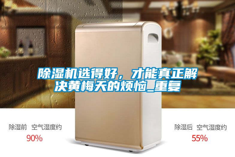 除濕機(jī)選得好，才能真正解決黃梅天的煩惱_重復(fù)